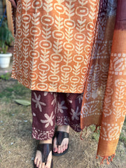 Mustard Tussar Silk suit set
