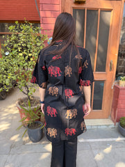 Gajraj Black Top from the back by MySanskritam