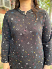 Black Galaxy woollen night suit