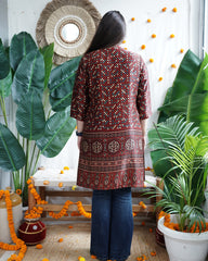 Maroon Designer Modal silk Kurti