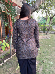 Multi ambi floral woollen short kurti