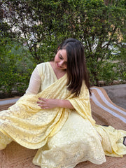 Lemon Kashmiri style embroidered full suit set