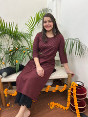 Coca cola mirror work embroidered kurta - MYSANSKRITAM