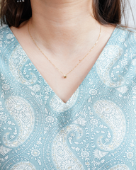 Pastel blue ambi short kurti