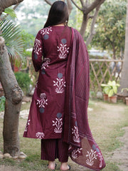 Wine Big Buta suit set
