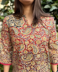 Kalamkari print short kurti