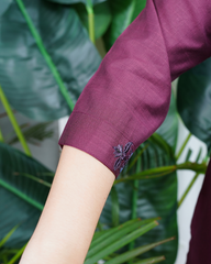 Wine embroidered kurta