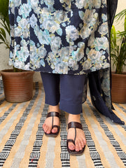 Blue Floral Aline suit set