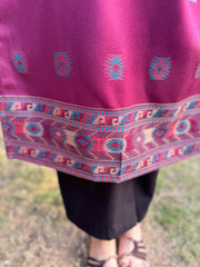 Wine Kullu style woollen long kurta