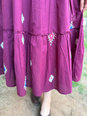 Wine Abstract Dress detail by MySanskritam