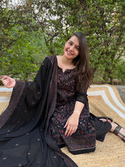 Black Lucknowi Full suit set