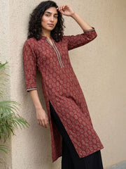 Maroon Ambi kurta