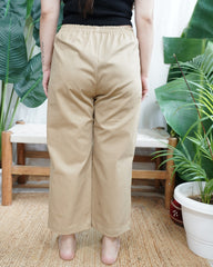 Beige indowestern denim palazzo