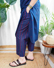 Dark blue south cotton coord set