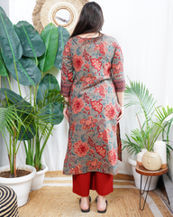 Mouse floral kurta duppata set