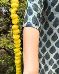 Morpankhi leaf Chanderi full suit set