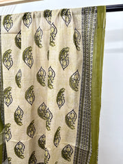 Green ambi cotton sanganeri duppata