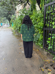 Green handblock shirt