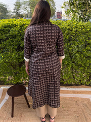 Black Kantha Ambi kurta