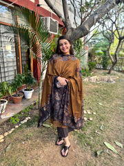 Grey Floral Spun suit set