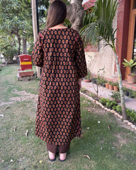 Black ambi gather style Coord set