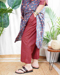 Blue Sanganeri coord set