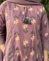 Onion Pink Aline Lacework full suit set
