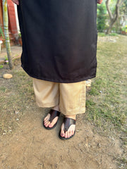 Black beige woollen coord set