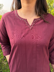 Meher Embroidered Detail Kurta neck embroidery by MySanskritam
