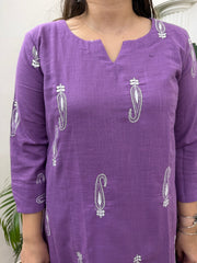 Lavender big ambi aline kurta