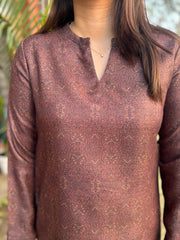 Multi abstract woollen short kurti