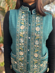 Peacock embroidered Sidra (waist coat)