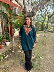 peacock Phiran style Short kurti