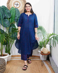 Dark blue south cotton coord set