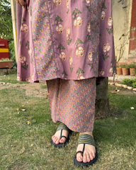 Onion Pink Aline Lacework full suit set