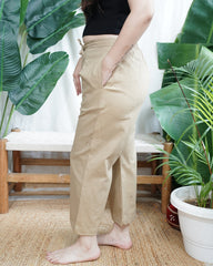 Beige indowestern denim palazzo