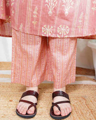 Peach aline muslin silk coord set