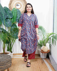 Blue Sanganeri coord set