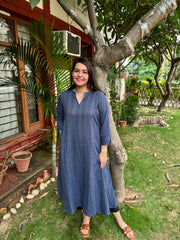 Ink blue south cotton Aline Kurta