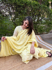 Lemon Kashmiri style embroidered full suit set