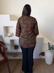 Mehendi Kalamkari Shirt from the back by Sanskritam