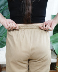 Beige indowestern denim palazzo