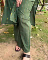 Green small leaf south cotton coord set