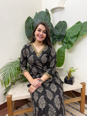 Black Ruhani Kurta
