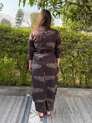 Black Bird Co-ord Set from the back by MySanskritam