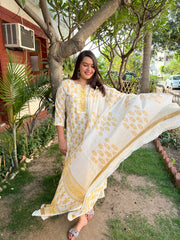 Lemon Buti lacework full suit set - MYSANSKRITAM