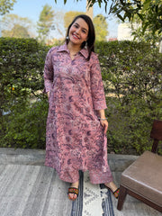 Lavender Floral Aline Coord Set by MySanskritam