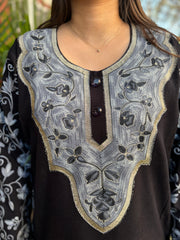 Black fully embroidered Phiran