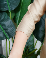 Beige Embroidered Kurta