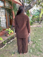 Brown imported woollen coord set